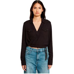 G-star Tacoma Wrap Long Sleeve Shirt Dark Black S Women G-star Tacoma Wrap Long Sleeve Shirt Dark Black S Women