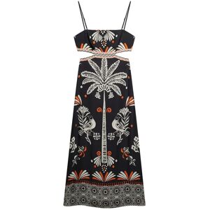 Superdry Statement Cut-out Long Dress Jungle Fever Black 2XS Women Superdry Statement Cut-out Long Dress Jungle Fever Black 2XS Women