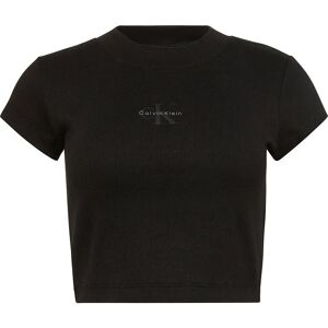 Calvin Klein Jeans Monogram Baby Short Sleeve T-shirt Black S Women Calvin Klein Jeans Monogram Baby Short Sleeve T-shirt Black S Women
