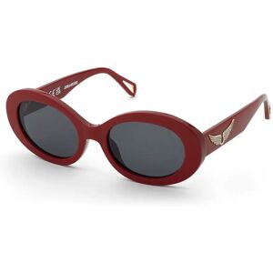 Zadig&voltaire Szv460s Oval Woman Sunglasses Shiny Full Red Smoke/CAT3 Women Zadig&voltaire Szv460s Oval Woman Sunglasses Shiny Full Red Smoke/CAT3 Women