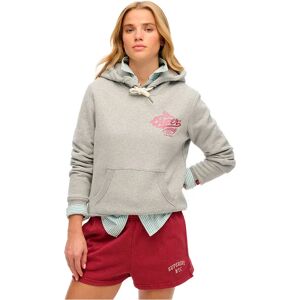 Superdry Athletic Metallic Hoodie Grey Marl M Women Superdry Athletic Metallic Hoodie Grey Marl M Women