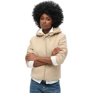 Superdry Borg Lined Full Zip Sweatshirt Cobblestone Grey XS Women Superdry Borg Lined Full Zip Sweatshirt Cobblestone Grey XS Women