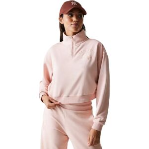 New Era Mlb Tonal Crop New York Yankees Half Zip Sweatshirt Pastel Pink M Women New Era Mlb Tonal Crop New York Yankees Half Zip Sweatshirt Pastel Pink M Women
