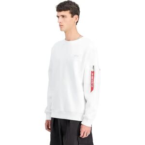 Alpha Industries Back Print Sweatshirt White S Men Alpha Industries Back Print Sweatshirt White S Men