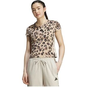 adidas Animal Print 3 Stripes Short Sleeve T-shirt Multicolor / Warm Sandstone M Women adidas Animal Print 3 Stripes Short Sleeve T-shirt Multicolor / Warm Sandstone M Women