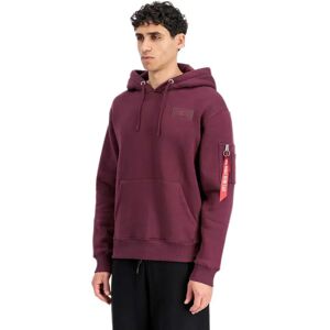 Alpha Industries Back Print Hoodie Dark Cherry S Men Alpha Industries Back Print Hoodie Dark Cherry S Men