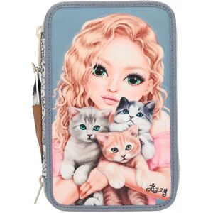 Topmodel Cat Love 413271 Pencil Case Blue / Cream One Size male Topmodel Cat Love 413271 Pencil Case Blue / Cream One Size male