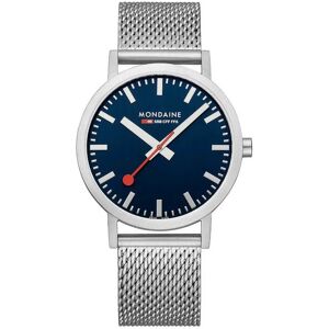 Mondaine Classic 40 Mm Woman Watch Deepest Blue / St. Steel Brushed Stainlees Steel Mesh One Size Women Mondaine Classic 40 Mm Woman Watch Deepest Blue / St. Steel Brushed Stainlees Steel Mesh One Size Women