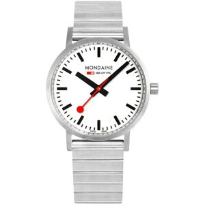 Mondaine Classic 40 Mm Woman Watch White / St. Steel Brushed Stainlees Steel Mesh One Size Women Mondaine Classic 40 Mm Woman Watch White / St. Steel Brushed Stainlees Steel Mesh One Size Women