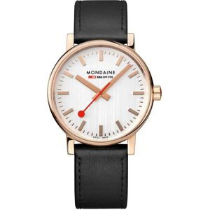 Mondaine Evo2 Rose Gold 40 Mm Watch Silver / St. Steel Polished Ip Rose Gold Plated One Size Men Mondaine Evo2 Rose Gold 40 Mm Watch Silver / St. Steel Polished Ip Rose Gold Plated One Size Men