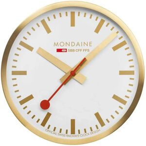 Mondaine Gold 40 Cm Watch White / Aluminium Brushed Gold One Size Men,Women Mondaine Gold 40 Cm Watch White / Aluminium Brushed Gold One Size Men,Women