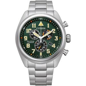 Citizen At2480 Watch Silver / Green One Size Men Citizen At2480 Watch Silver / Green One Size Men