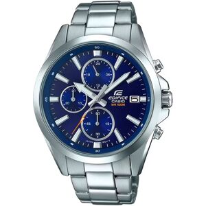 Casio Edifice 44 Mm Watch Silver Grey / Blue / Mineral One Size Men Casio Edifice 44 Mm Watch Silver Grey / Blue / Mineral One Size Men
