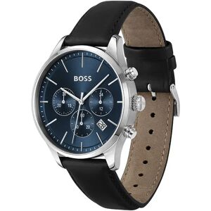 Boss Avery 42 Mm Watch Black / Blue / Mineral One Size Men Boss Avery 42 Mm Watch Black / Blue / Mineral One Size Men