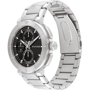 Tommy Hilfiger Lorzo 44 Mm Watch Silver / Black / Mineral One Size Men Tommy Hilfiger Lorzo 44 Mm Watch Silver / Black / Mineral One Size Men