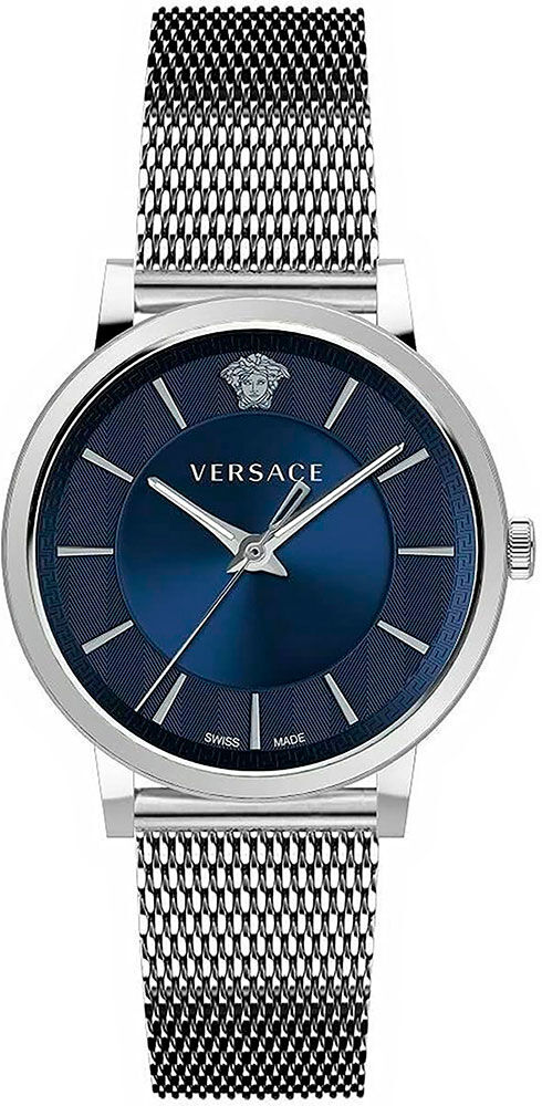 Versace Ve5a00520 Watch Silver Grey / Metal Night Blue One Size Men,Women