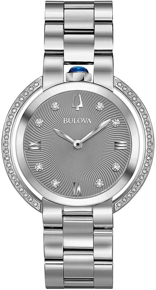 Bulova 96r219 Quartz 35 Mm Woman Watch Grey / Grey / Grey One Size Women