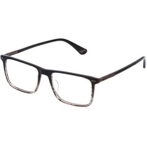 Police Vplq68 Square Glasses Shiny Striped Grey 145/52 mm Men Police Vplq68 Square Glasses Shiny Striped Grey 145/52 mm Men