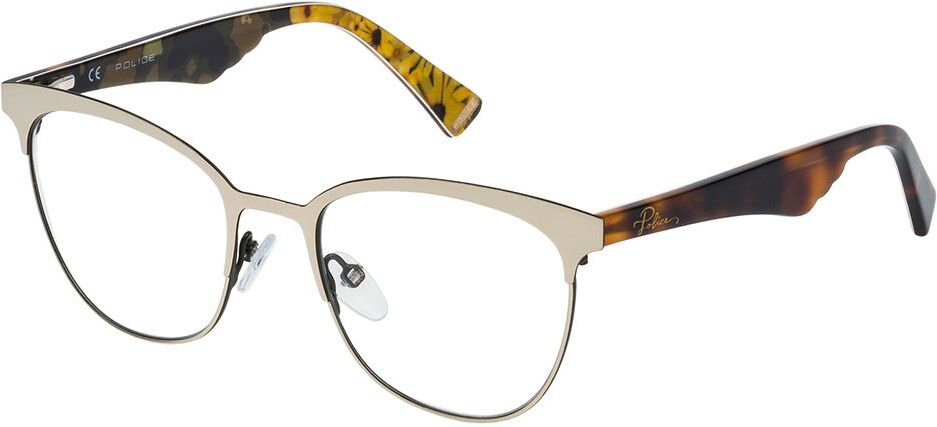 Police Vpl417510a60 Woman Glasses Shiny Rose Gold Brown Parts One Size Women