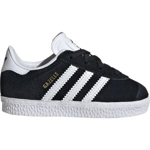 adidas Originals Gazelle Comfort Closure Elastic Laces Infant Trainers Core Black / Ftwr White / Ftwr White UK 6K Boys,Girls