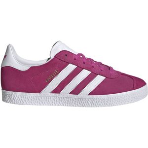 adidas Originals Gazelle Junior Trainers Semi Lucid Fuchsia / Ftwr White / Gold Met UK 3 Boys,Girls