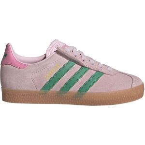 adidas Originals Gazelle Comfort Closure Elastic Lace Trainers Clear Pink / Court Green / Bliss Pink UK 10K Boys,Girls