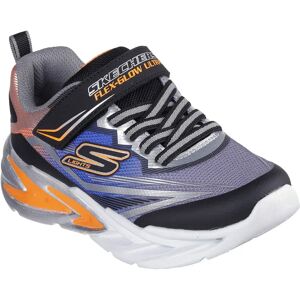 Skechers Flex Glow Ultra Trainers Black / Silver Synthetic / Grey / Blue / / Orange Textile / Silver Trim UK 1 Boys,Girls Skechers Flex Glow Ultra Trainers Black / Silver Synthetic / Grey / Blue / / Orange Textile / Silver Trim UK 1 Boys,Girls