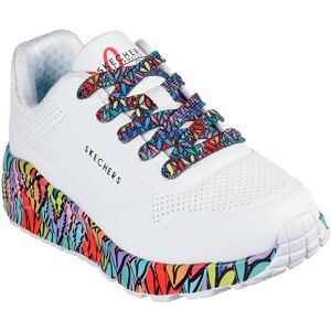 Skechers Uno Lite Subtle Love Trainers White Synthetic / Multi Trim UK 13 Girls Skechers Uno Lite Subtle Love Trainers White Synthetic / Multi Trim UK 13 Girls