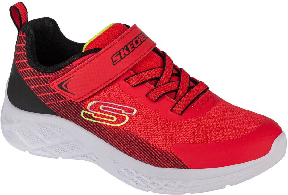 Skechers Microspec Ii Zovrix Slip-on Shoes Red / Black UK 1 Boys,Girls