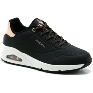 Skechers Uno Shimmer Away Trainers Black / White / Pink Gold UK 7 Women Skechers Uno Shimmer Away Trainers Black / White / Pink Gold UK 7 Women