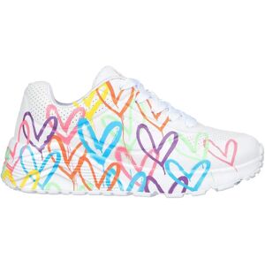 Skechers Uno Lite Spread The Love Trainers White / Multicolor UK 11 Girls Skechers Uno Lite Spread The Love Trainers White / Multicolor UK 11 Girls