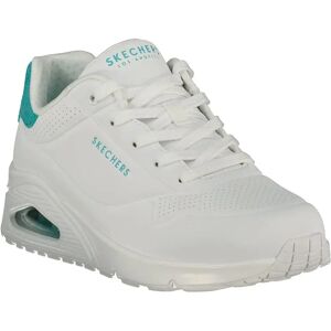Skechers Uno Trainers White Durabuck / Mint Suede Trim UK 3 Women Skechers Uno Trainers White Durabuck / Mint Suede Trim UK 3 Women