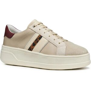 Geox Spherica Ecub-2 Trainers Beige / Dark Red UK 5 Women Geox Spherica Ecub-2 Trainers Beige / Dark Red UK 5 Women