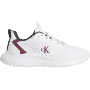Calvin Klein Footwear Eva Runner Drawstring Mix Trainers Lily White / Beluga / New Maroon UK 4 Women Calvin Klein Footwear Eva Runner Drawstring Mix Trainers Lily White / Beluga / New Maroon UK 4 Women