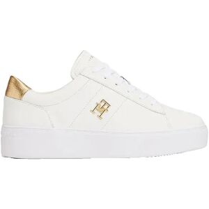 Tommy Hilfiger Court Metallic Trainers White UK 7 Women Tommy Hilfiger Court Metallic Trainers White UK 7 Women