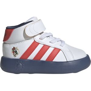 adidas Disney Mickey&friends Grand Court Mid Infant Trainers Ftwr White / Bright Red / Preloved Ink UK 3K Boys,Girls