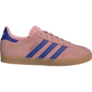 adidas Originals Gazelle Junior Trainers Semi Pink Spark / Lucid Blue / Lucid Blue UK 3 Boys,Girls