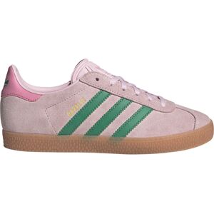 adidas Originals Gazelle Junior Trainers Clear Pink / Court Green / Bliss Pink UK 6.5 Boys,Girls