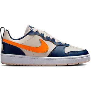 Nike Court Borough Low Recraft Trainers Light Orewood Brown / Midnight Navy / White / Orange Peel UK 2 Boys