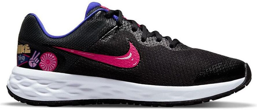 Nike Revolution 6 Nn Se Gs Trainers Black / Very Berry / Lapis UK 6 Girls