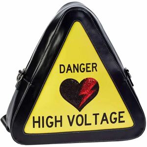 Oh My Pop Warning High Voltage Backpack Yellow One Size unisex Oh My Pop Warning High Voltage Backpack Yellow One Size unisex