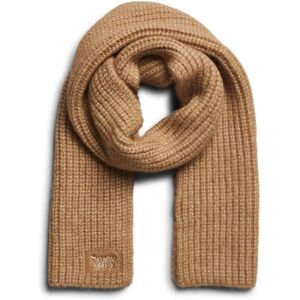 Superdry Rib Scarf Toasted Coconut Brown One Size Women Superdry Rib Scarf Toasted Coconut Brown One Size Women
