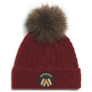 Superdry Cable Luxe Beanie Merlot Dark Red Marl One Size male Superdry Cable Luxe Beanie Merlot Dark Red Marl One Size male