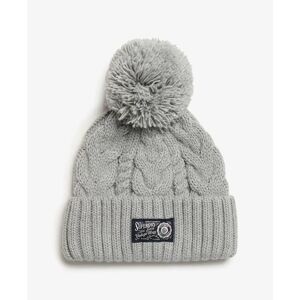 Superdry Chunky Cable Beanie Dove Grey One Size male Superdry Chunky Cable Beanie Dove Grey One Size male
