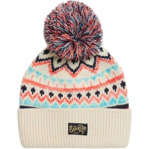Superdry Pattern Beanie Island Ecru Multi One Size male Superdry Pattern Beanie Island Ecru Multi One Size male