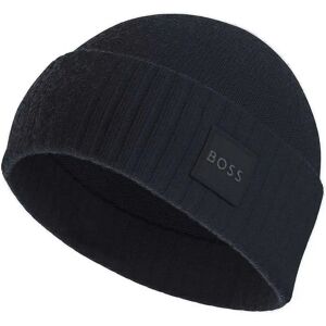 Boss Akaio 10262891 Beanie Dark Blue One Size male Boss Akaio 10262891 Beanie Dark Blue One Size male
