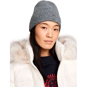 Tommy Hilfiger Essential Flag Fuzzy Beanie Mid Grey Melange One Size male Tommy Hilfiger Essential Flag Fuzzy Beanie Mid Grey Melange One Size male