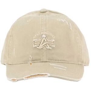 Alpha Industries Acid Logo Cap Organic Beige One Size male Alpha Industries Acid Logo Cap Organic Beige One Size male