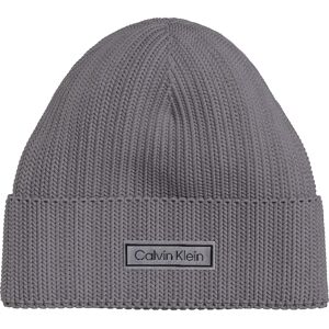 Calvin Klein Accessories Patch Chunky Beanie Silver Sconce One Size male Calvin Klein Accessories Patch Chunky Beanie Silver Sconce One Size male