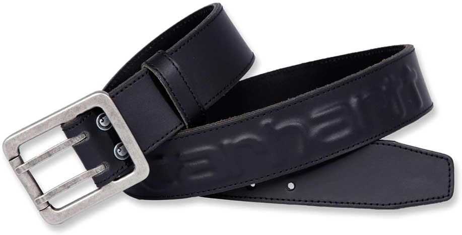 Carhartt Logo Leather Belt Black 110 cm Men